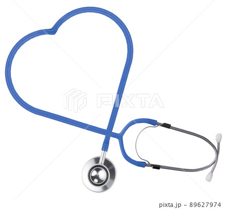 ハート型の聴診器　医療イメージ　 89627974