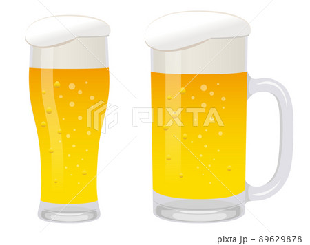 ジョッキとグラスのビール 89629878