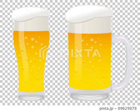 ジョッキとグラスのビール 89629878