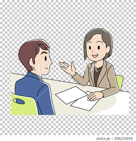 優しいタッチの就職相談をする男性 89629899