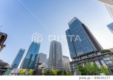 高層ビル群 東京都心部 高層ビル群 東京都心部 89630227