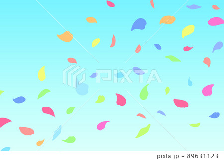 背景素材_花吹雪_カラフル 89631123