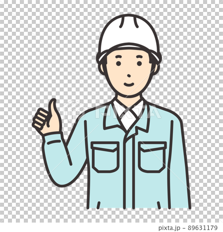 男性　作業員　ポーズ　グッド 89631179