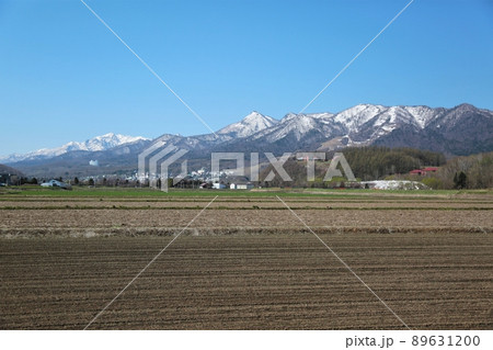 春・北海道の風景（北海道中富良野町） 89631200