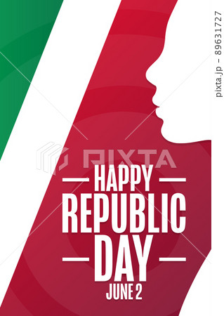 Happy Republic Day in Italy. June 2. Holiday...のイラスト素材