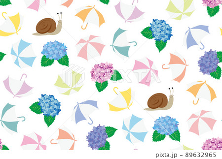 梅雨イメージのパターン素材 89632965