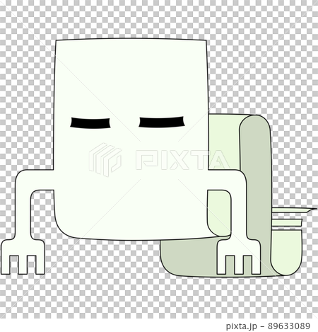 Illustration of ittan-momen with closed eyes 89633089