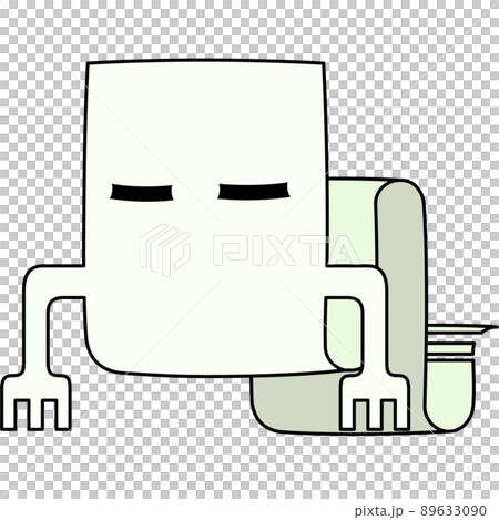 Illustration of ittan-momen with closed eyes 89633090