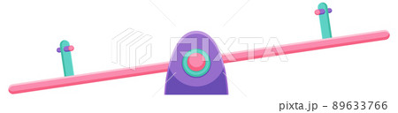 Simple children seesaw on white background 89633766