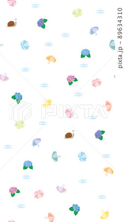 梅雨イメージのパターン素材 89634310