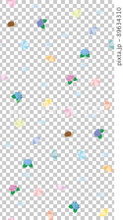 梅雨イメージのパターン素材 89634310