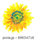手書きのひまわりイラスト 89634716
