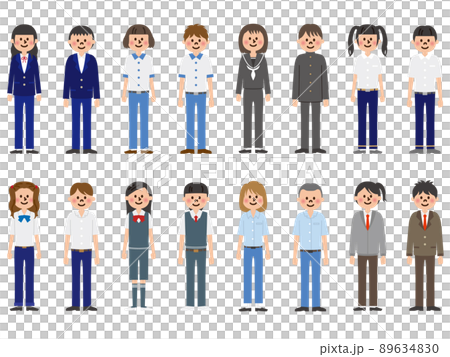 Student Vector Genderless Uniform 89634830