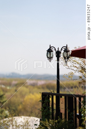 風景 街灯 花 89635247