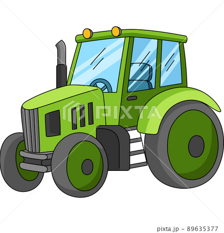 Tractor Cartoon Colored Clipart Illustration Tractor Cartoon Colored Clipart Illustration 89635377