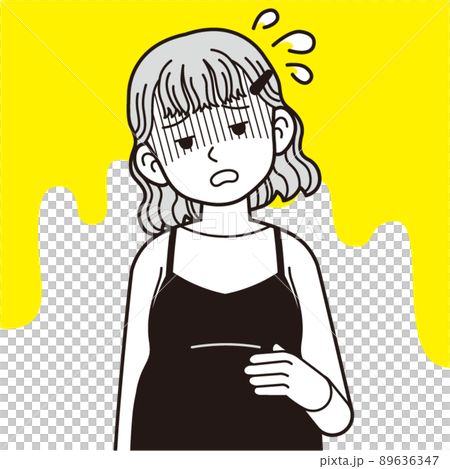 Tired pregnant woman Tired pregnant woman 89636347