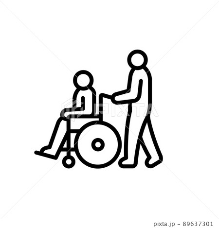 介護関連のアイコンまとめのイラスト素材