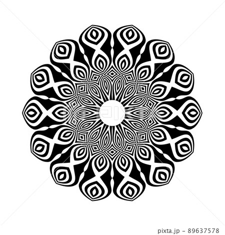 Abstract decorative geometric circle pattern. 89637578