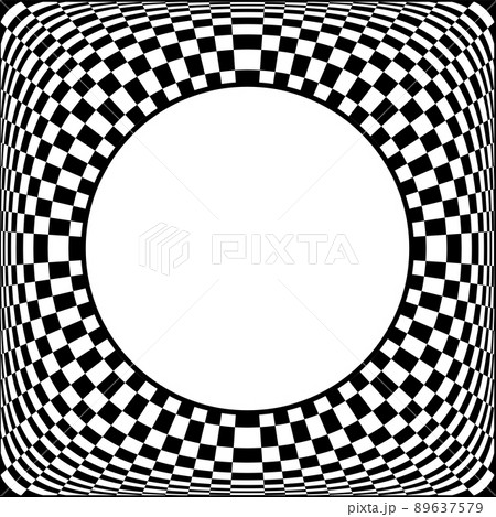 Abstract geometric chequered pattern. 3D illusion effect. 89637579