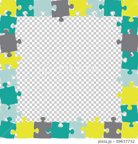 Jigsaw puzzle square type box frame background image 89637732