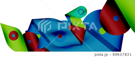 Creative bright geometric wallpaper. Minimal abstract background. Circles lines shapes composition vector illustration for wallpaper banner background or landing page Creative bright geometric wallpaper. Minimal abstract background. Circles lines shapes composition vector illustration for wallpaper banner background or landing page 89637831