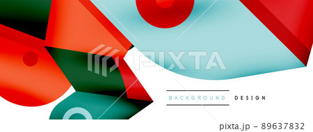 Creative bright geometric wallpaper. Minimal abstract background. Circles lines shapes composition vector illustration for wallpaper banner background or landing page Creative bright geometric wallpaper. Minimal abstract background. Circles lines shapes composition vector illustration for wallpaper banner background or landing page 89637832