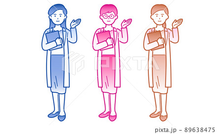 医師 案内 女性 全身 医師 案内 女性 全身 89638475