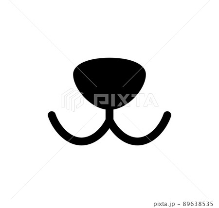 Dog face icon. Dog mouth and nose. Happy smile cat face. Icon for pet shop. Vector illustration isolated on white background Dog face icon. Dog mouth and nose. Happy smile cat face. Icon for pet shop. Vector illustration isolated on white background 89638535