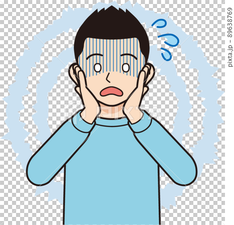 焦るスウェットを着た男性_線画 焦るスウェットを着た男性_線画 89638769
