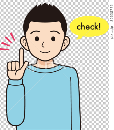 一個穿著運動衫的男人解釋_線條畫 89638773