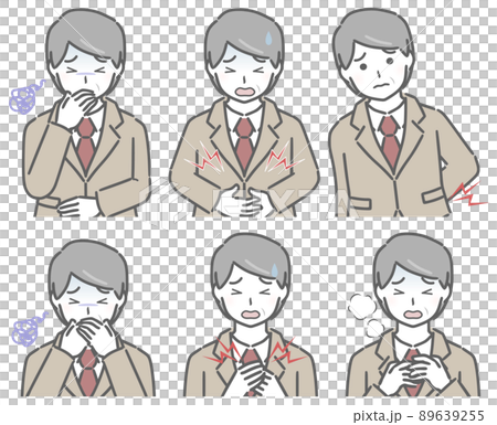 穿著病服的中年男子 穿著病服的中年男子 89639255