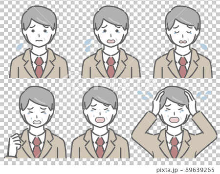 The strength of the crying expression, a middle-aged man in a suit The strength of the crying expression, a middle-aged man in a suit 89639265