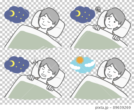 Middle-aged man sleeping 89639269