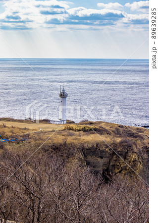 【新潟県・佐渡ジオパーク】海底火山で出来た地形　沢崎灯台 89639285