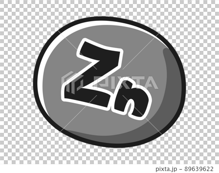 Image illustration of Zn (zinc) (black and white) 89639622