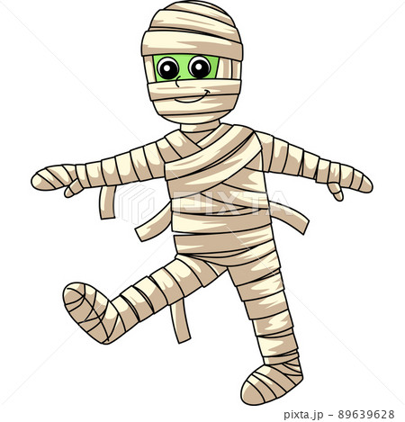 Mummy On Halloween Cartoon Colored Clipart 89639628