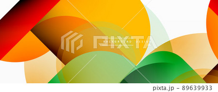 Round triangle shapes lines and circles. Geometric vector illustration for wallpaper banner background or landing page 89639933