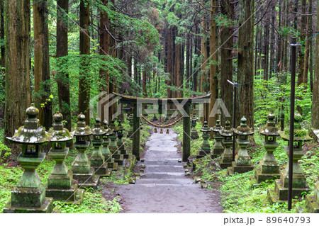 《熊本県》雨の上色見熊野座神社 熊本県阿蘇郡高森町 《熊本県》雨の上色見熊野座神社 熊本県阿蘇郡高森町 89640793