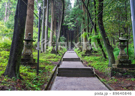 《熊本県》雨の上色見熊野座神社 熊本県阿蘇郡高森町 《熊本県》雨の上色見熊野座神社 熊本県阿蘇郡高森町 89640846
