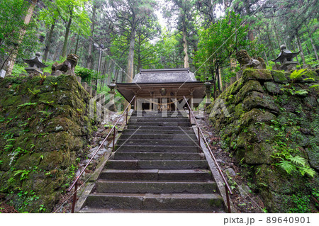 《熊本県》雨の上色見熊野座神社　 熊本県阿蘇郡高森町 89640901