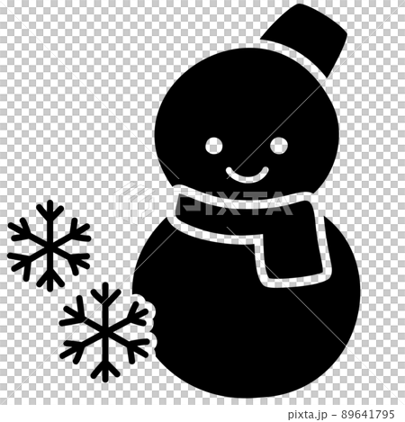 シンプルな雪のマーク(シルエット) シンプルな雪のマーク(シルエット) 89641795
