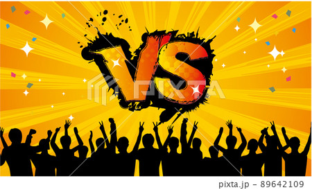 アメコミ風　対決　戦い　VS 89642109