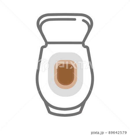 茶褐色の尿のベクターイラスト。 89642579