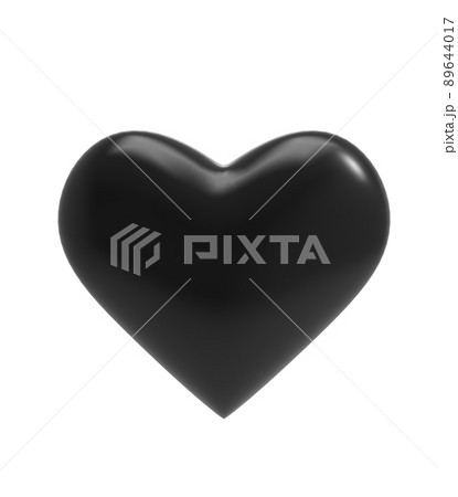 Heart icon isolated on white background. 3D illustration. Heart icon isolated on white background. 3D illustration. 89644017