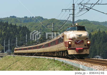 北越急行 ほくほく線 六日町ー魚沼丘陵 JR西日本 489系 H02編成（金沢