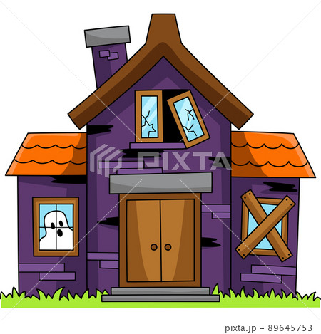 Haunted House Halloween Cartoon Colored Clipart Haunted House Halloween Cartoon Colored Clipart 89645753
