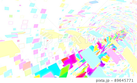 VJ トンネル ブロック ポップ カラフル パーティ 白背景 [別Verあり] 89645771