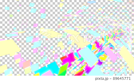 VJ トンネル ブロック ポップ カラフル パーティ 白背景 [別Verあり] 89645771