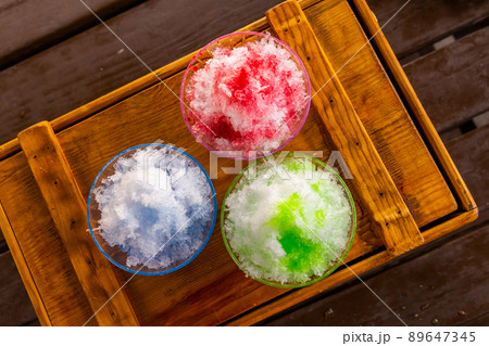 かき氷　asian  type of epidemic shaved ice 89647345