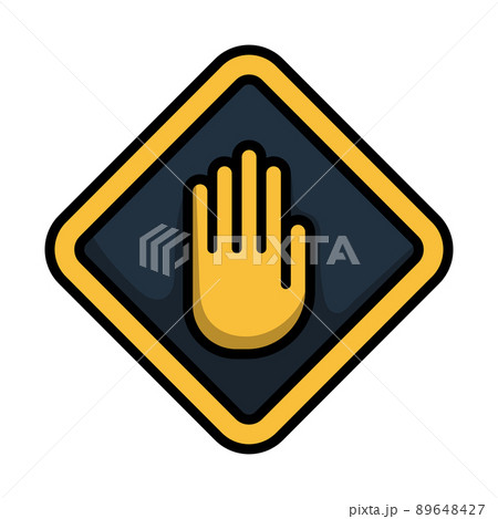 Icon Of Warning Hand 89648427
